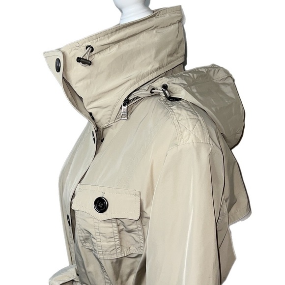 NWT Burberry Brit W. CHARSTONE45 Nova Check Logo WINDBREAKER Trench Coat 14 - Picture 4 of 15